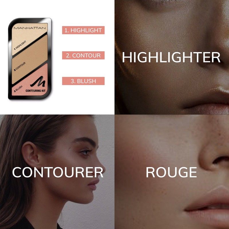 Manhattan Contouring Kit, Farbe 002, Summer In Barbados, 1er Pack