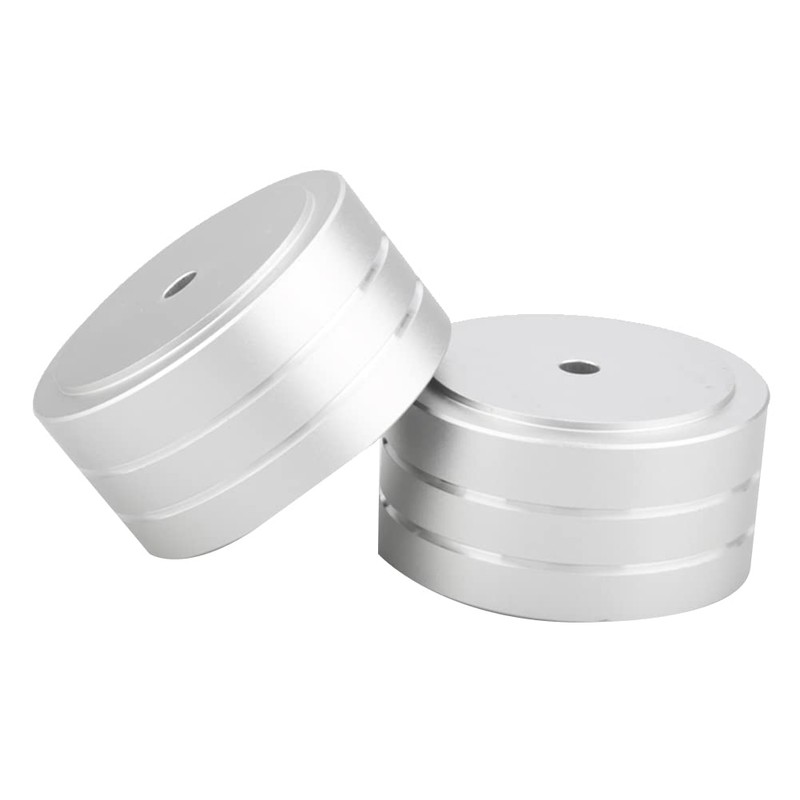 RESFNSE 4Pcs 40X20mm Aluminum HiFi AMP Speaker Isolation Stand Turntable