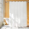 Seenus Extra Long Shower Curtain Waterproof Fabric with 3 Magnets,
