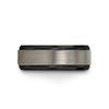 Midnight Rose Collection Tungsten Wedding Band Ring 8mm for Men