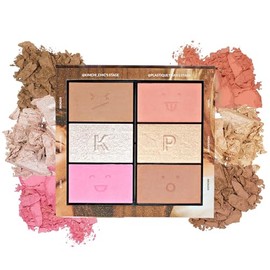 Kimchi Chic x Plastique Paleta de Maquillaje, Acabado Mate y Brillante, Nude Sensation, 6 Tonos de Rubor, Bronceador e Iluminador                     