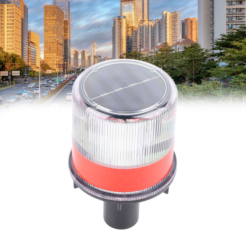 Solar Traffic Warning Light LED Waterproof Easy Move Traffic Flasher