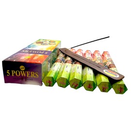 5 Powers Incense Sticks and Incense Stick Holder Bundle Insence Insense SreeVani Incense Sticks