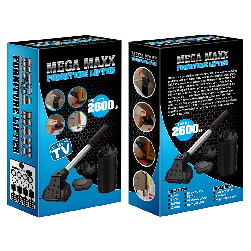 Heavy Duty Furniture Lifter with 4 Sliders for Easy and