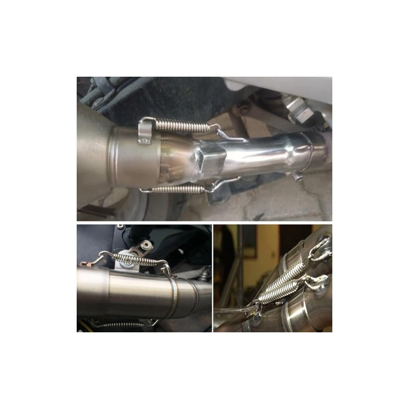 Springs, Two Piece Universal Exhaust Pipe Spring, Stainless Steel Exhaust