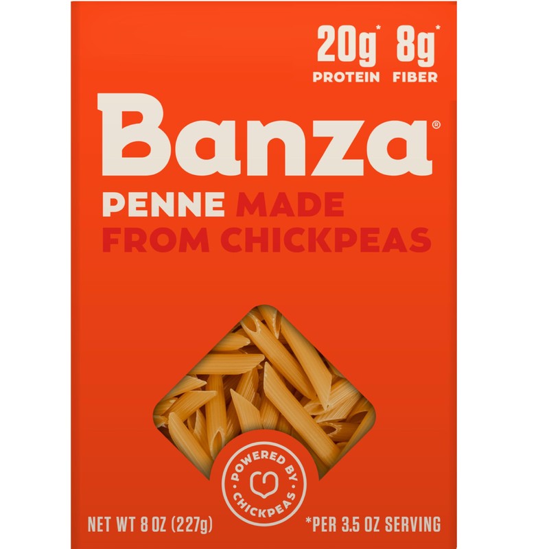Banza Gluten-Free Chickpea Pasta, Penne 20g Protein | Lower Carb