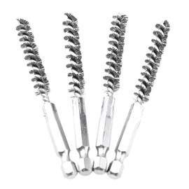 MTQY 4PCS Diameter 8mm Silver Stainless Steel Golf Club Head Brushes Golf Club Core Cleaning Tool Wire Brush for Electric Drills