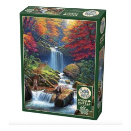 cobble hill Rompecabezas Cascada En Otoño 1000 Pz Cobble Hill Bosque