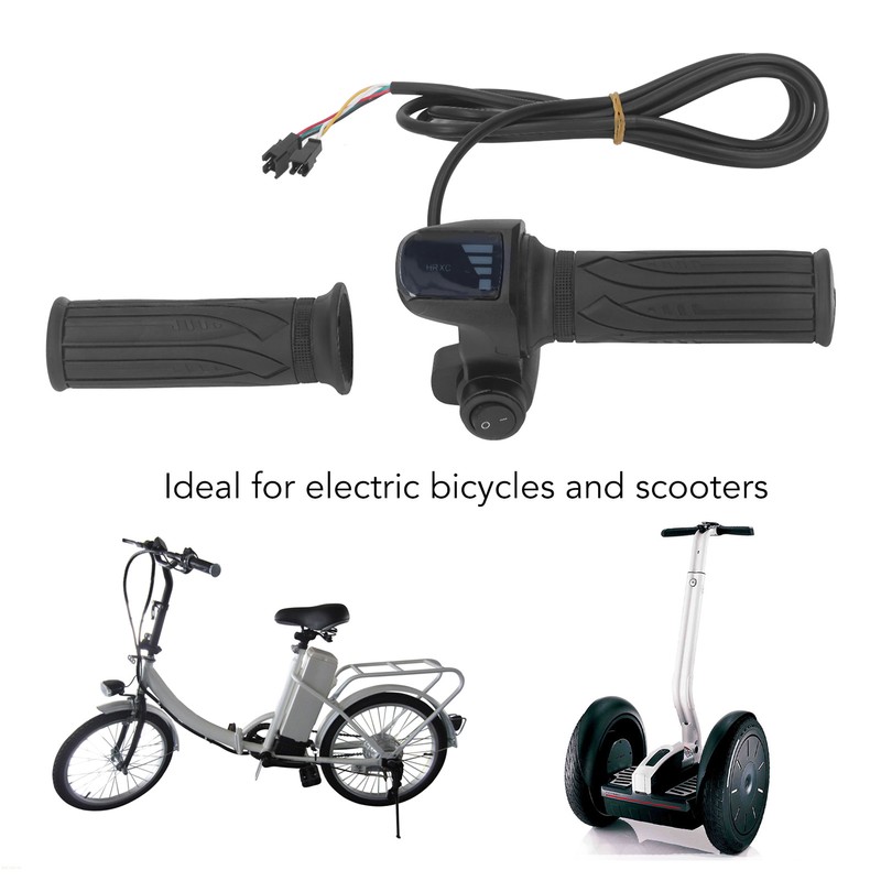 1 Pair Electric Bike Throttle Grip Rubber Twist Throttle Grips