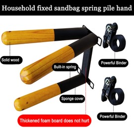 SYNTECSO Portable Wing Chun Dummy, Detachable Wooden Wing Chun Dummy Attached to Punching Bag Or Any Soft Object- Punching Bag Not Included