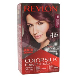 Revlon (Pack of 12) - (1 BOX) Revlon ColorSilk Hair Color # 34 Deep Burgundy