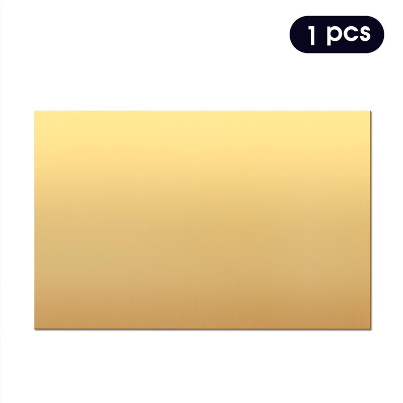 Brass Sheet,4" x 8",16 Gauge(1.5mm) Thickness, 99.9% Pure Brass Plate,for