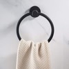 MARMOLUX ACC Towel Holders for Bathrooms Black Hand Towel Ring