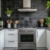 Ravinte 10 Pack 3-3/4 Inch Cabinet Pulls Black Sqaure Kitchen