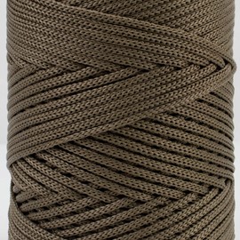 LEREATI Polyester Yarn 3 mm x 170 m, Macrame Yarn 3 mm Braided Macrame Cord Colourful, Macrame Cord 3 mm Coloured for Gift, Crochet Bag, Shoulder Bag, Place Plate, Home Decorations (Light Blue)