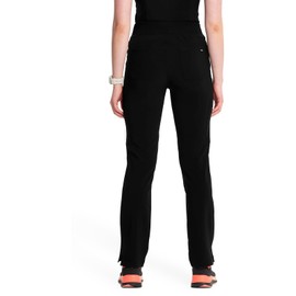 Infinity Cherokee Women's Scrub Pant Mid Rise Tapered Leg Pull-on Bottom with Moisture Wicking & 360° Stretch Fabric CK065AT, S Tall, Black