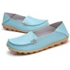 VenusCelia Mocasín plano natural cómodo para caminar para mujer, Aqua,