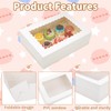 Anscher 12 Sets 14x10x4 Inch White Bakery Boxes Half Sheet