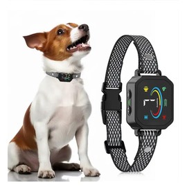 Hicks Ridge - Smart Bark Collar for Dogs - Adjustable Safe Effective Anti-Barking Training Collar – Beep Vibration No Shock 8 Adjustable Sensitivity - Waterproof Rechargeable – Small to Medium Dogs