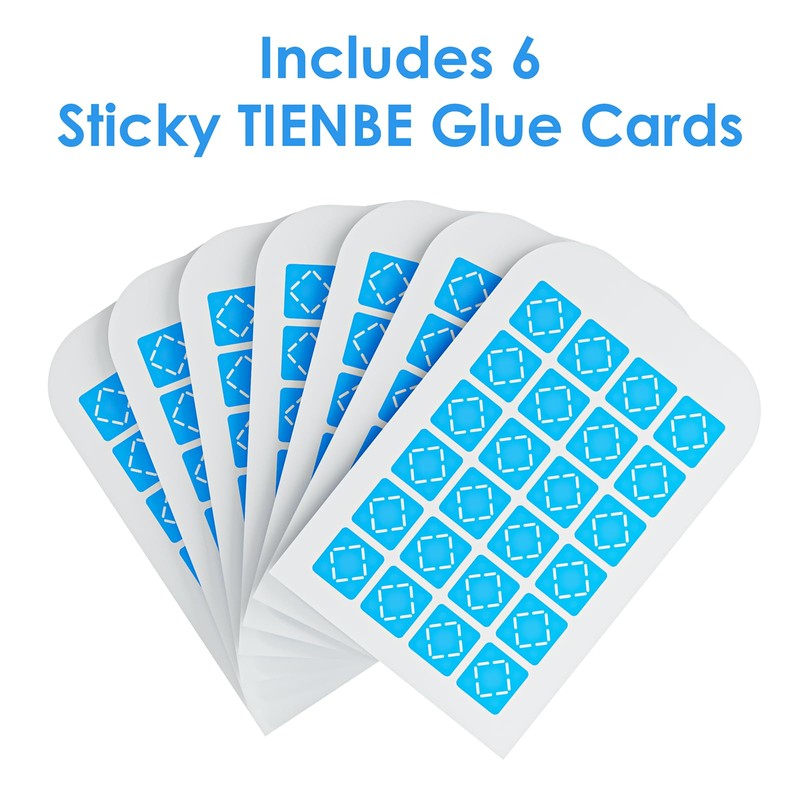 6 Pack Magnetism Glue Cards TIENBE Indoor Plug-in Fly Trap