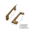 khtumeware 3 Inch Hole Center 6 Pack,Vintage Solid Antique Brass