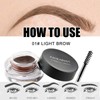 Augenbrauen Pomade, wasserdichtes Augenbrauen-Gel, Augenbrauen-Pomade mit Pinsel, langanhaltend, für dichte