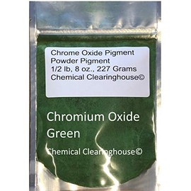 Chrome Oxide Green Pigment 1/2 lb or 8 oz, Chromium Green Pure 99% Pigment for Concrete, Plaster, Drywall, Acrylic Paint, Oil Paint, Tiles, Water Colors, Nail Art, Eye Shadow by Chemical Clearinghouse
