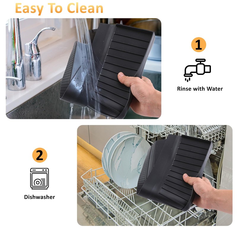 AyNirser Sink Edge Protector with Suction Cup 4"x20", Silicone Sink