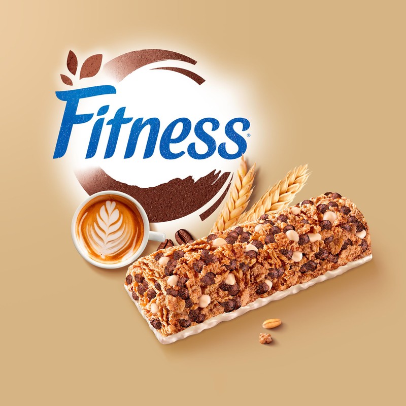 FITNESS Cappuccino Barrette Cereali Integrali gusto Cappuccino, 24 Barrette da