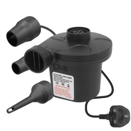 Jsdoin Electric Air Pump, 220V AC/150W 50/60Hz Portable Quick Fill AC Inflator Deflator with 3 Nozzles Pump for Bed Mattress Inflatables Paddling Pool Beach Toys