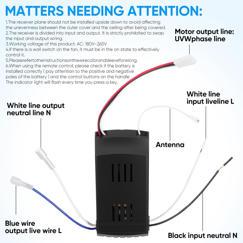 Ipetboom 1 Set Variable Speed Ceiling Fan Controller: Dc Motor
