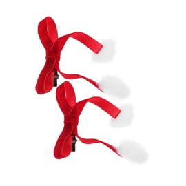 SAFIGLE Elegant Hair Bow Clips with Furry Balls Festive Hair Accessories for Women and Comfortable for Christmas and Year Celebrations