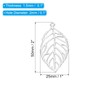 PATIKIL Leaf Pendants, 40Pcs 2"/50mm Metal Tree Leaf Beads Bulk