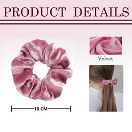 5 Pcs Velvet Scrunchies for Women Girls - Elastic Hair Bands Scrunchy - Ponytail Holder for Thick Curly Hair