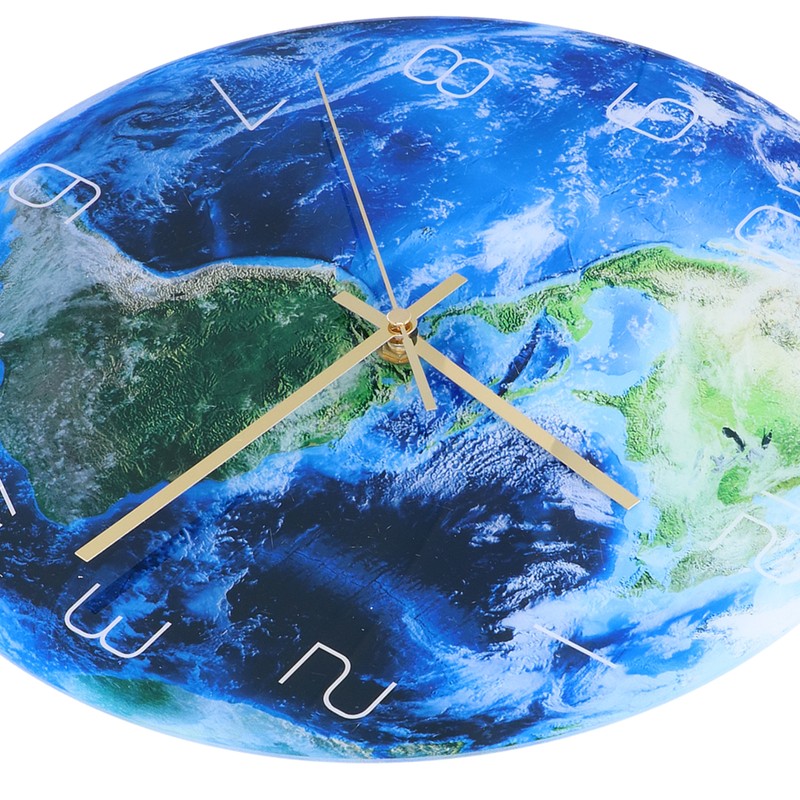 Earth Wall Clock Acrylic Silent Movement Accurate Cutting Stable Non