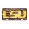 LSU Tigers Mirrored Laser Engraved Camo License Plate Tag