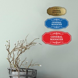 Signs ByLITA Victorian General Manager Graphic Sign (Brushed Gold) - Large