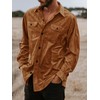 ZAFUL Plus Size Men's Casual Shirt Lightweight Jackets Button Down