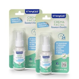 RT MAGIQUE | Crema Hidratante Facial | Crema Facial Hidratación 24H | Textura Ligera | Rápida Absorción | Previene Resequedad | Piel Suave y Luminosa | Sin Parabenos | Cuidado de la cara| Todo Tipo de Piel (2 Piezas)