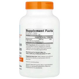 Dr's Best 닥터스 베스트 마그네슘 킬레이트 마그네슘 200mg 240타블렛 Dr. Best Magnesium Chelate Magnesium 200mg 240 Tablets