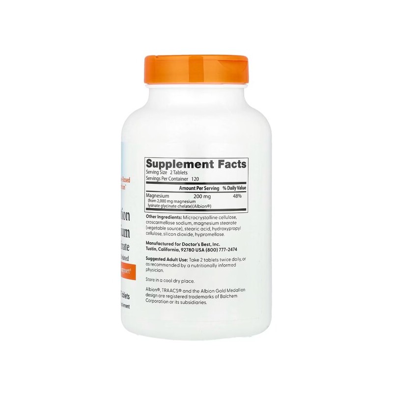 Dr's Best 닥터스 베스트 마그네슘 킬레이트 마그네슘 200mg 240타블렛 Dr.