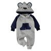 Bebone Baby Girls Boys Cartoon Animal Romper Jumpsuit(navy,9-12m)