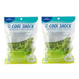 Cool Shock | Flossers de té verde y menta150 piezas, paquete con 2 piezas de 150 c/u