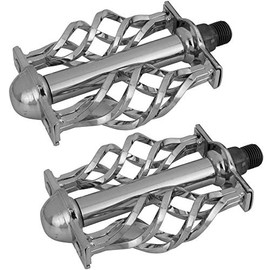 Fenix Twisted Lowrider Cage Bike Pedals, Axle Sizes (Chrome, 9/16")