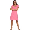 Italian Fashion IF Women's Maternity Nightdress Dagna 0114 (Pink, M)