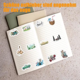 100 Pieces Outdoor Travel Stickers, Decor Stickers for Journaling, Scrapbook Stickers Accessories for Suitcase, Scrapbook, Skateboard, Laptop, Motorcycle, Snowboard, Luggage