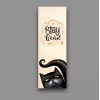 Art Stay Weird black cat bookmark gift for readers, unique