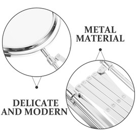 BESPORTBLE Espejo de maquillaje para montaje en pared, espejo de extensión de dos caras de 6 pulgadas con aumento 3X – Espejo giratorio chapado en cromo de 360°