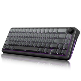 RedThunder K65 Wireless Mechanical Gaming Keyboard, Trip-Modes Connection, Gasket Custom Hot-Swap Keyboard, RGB Backlit, Pre-lubed Linear Switches, Side Printed PBT Keycaps, Gradient Gray
