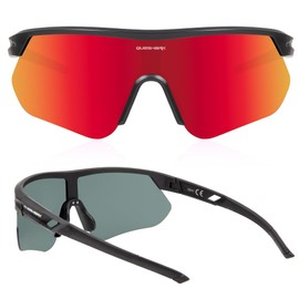 Queshark Fast Glasses, Cycling Glasses Men Women, TR90 Frame & UV400 Protection, Sports Sunglasses Women Men for MTB Driving Cycling Running Golf